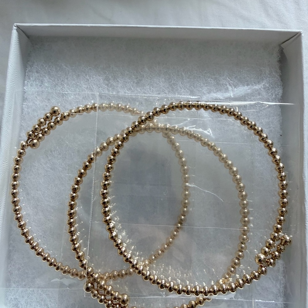 Elegant Gold Beaded Bracelets